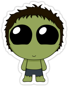 Chibi Hulk - Chibi Lanterna Verde (375x360)