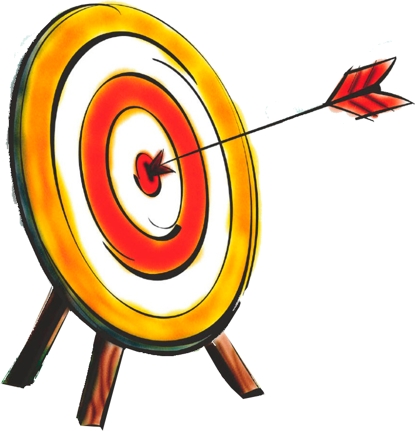 Bullseye Shooting Target Arrow Archery Clip Art - Arrow In Target Png (1024x1024)