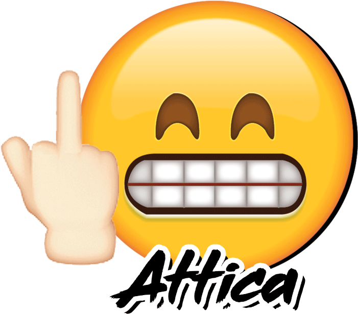 Dance Clubbing Sticker By Attica Singapore - Grinning Face With Smiling Eyes (794x737)