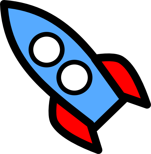 Two Window Rocket Clip Art At Clker Com Vector Clip - Blue Rocket Flying. Crossbody Bag, Adult Unisex (588x598)