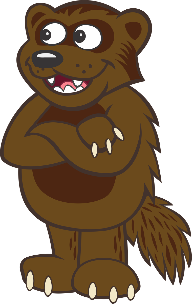 Wolverine Clipart Animal Face - The Whizpops! (759x1200)