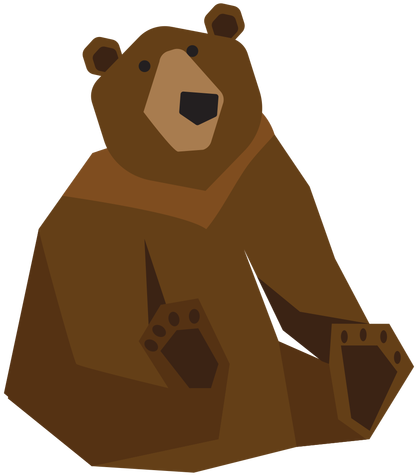 Grizzly Bear Sitting Illustration Transparent Png - Bear (512x512)