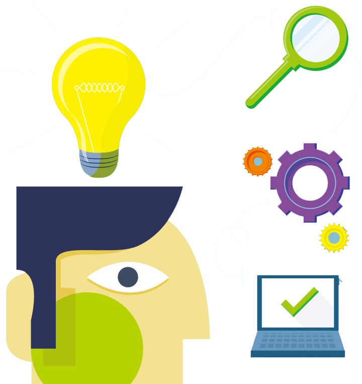 Creative Thinking Background Vector Material - Как Преодолеть Творческий Кризис? (800x800)