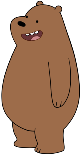 Grizzly Bear Standing - We Bare Bears Grizz (812x1600)