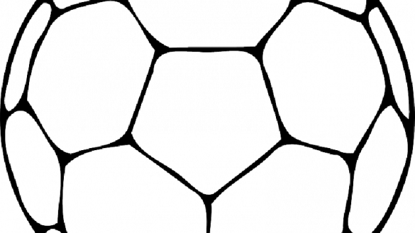 Outline Of Football Coloring Page - Ball Clip Art (585x329)