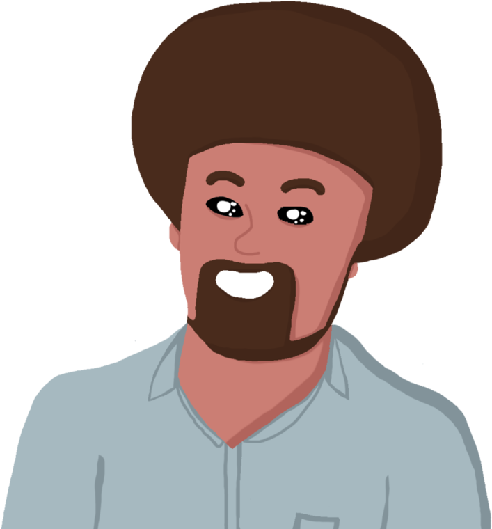 Bob Ross Vs By Testedbubble - Cartoon (894x894)