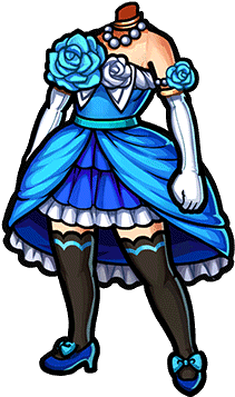 Gear-blue Rose Dress Render - Wikia (380x380)