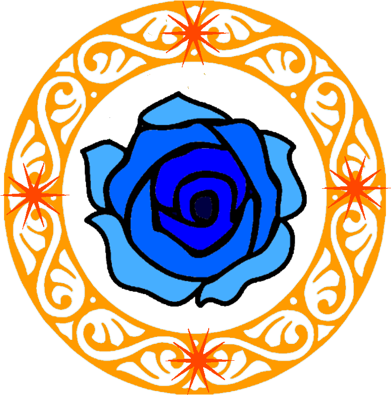 Blue Rose Cutie Mark By Darkbellnight - Circular Indian Calligraphy Border (800x800)