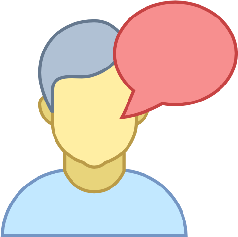 Talk, Conversation, Bubble, Man Icon - Hablar Png (512x512)