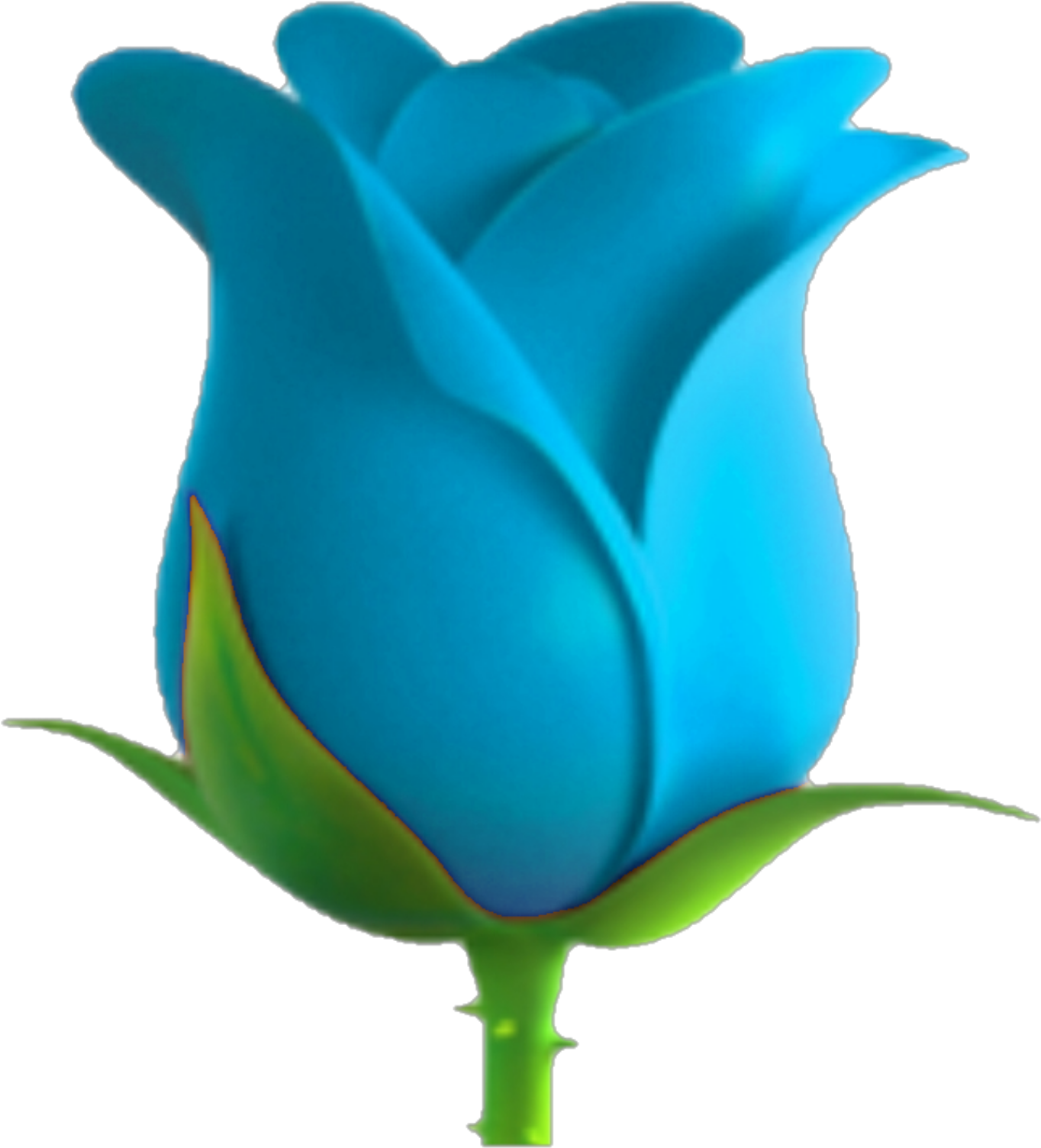 Emojisticker Emoji Blueemoji Blue Rose Flower Bluerose - Rose Emoji (1773x1773)