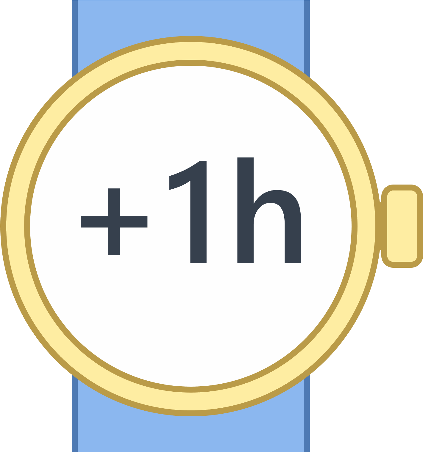 This Icon Consists Of An Outlined Circle Representing - Hour (1600x1600)