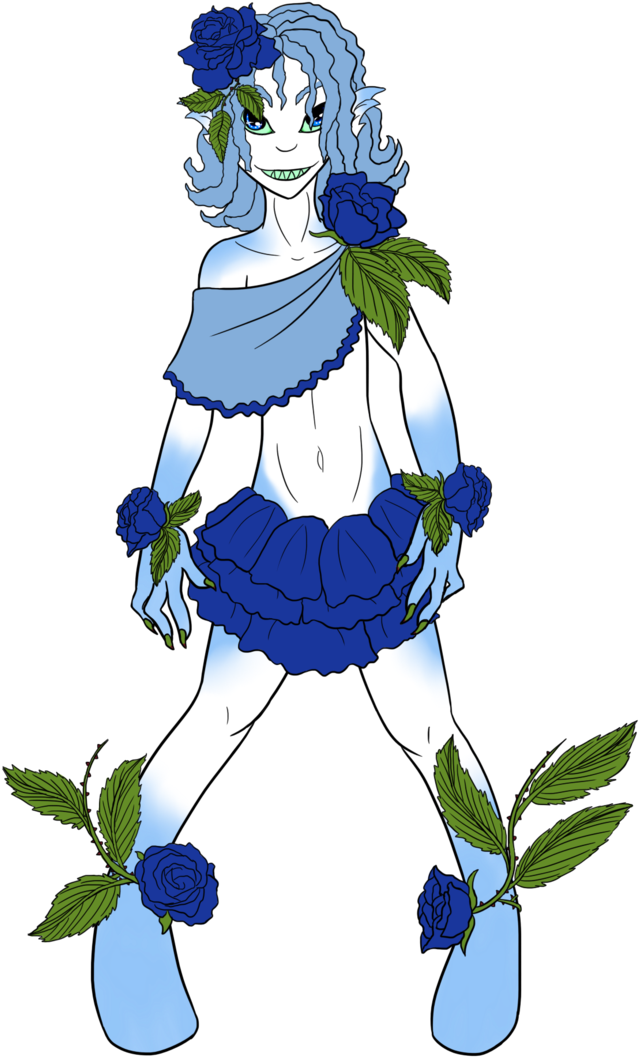 A Bite As Sharp As Thorns By Prismativity - Blue Rose (692x1153)