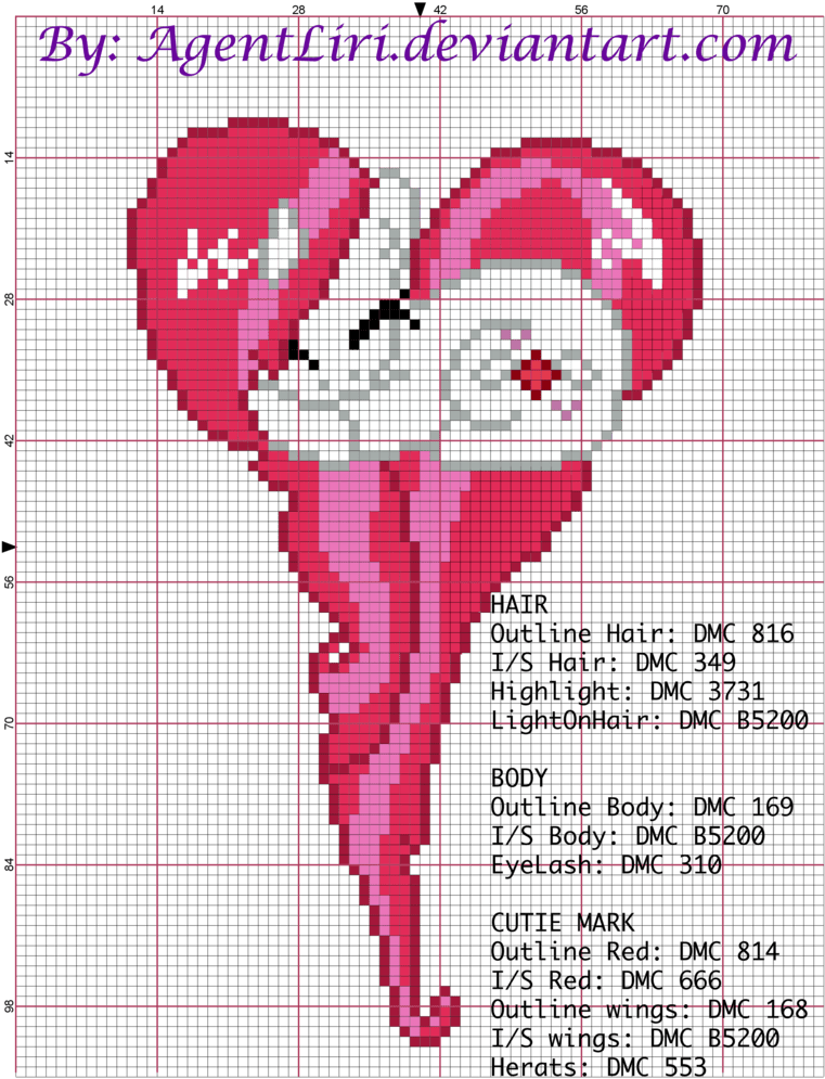 My Little Pony Cross Stitch Heart (762x1047)