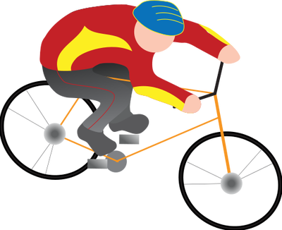 Hand Drawn Vintage Bike Clipart "bike Clip Art" Pack,vintage - Person Riding A Bike (400x326)
