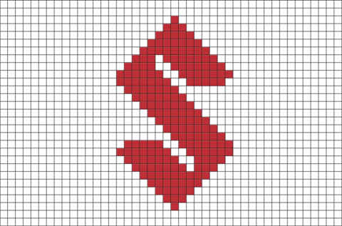 Suzuki Pixel Art - Superman Symbol Pixel Art (480x317)