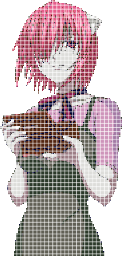 Lucy Pixel Art By Nekomanhd - Yuno Gasai Pixel Art (754x1060)
