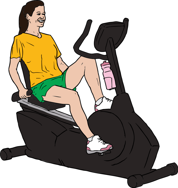 Exercise Clip Art - Exercise Bike Clip Art (758x800)