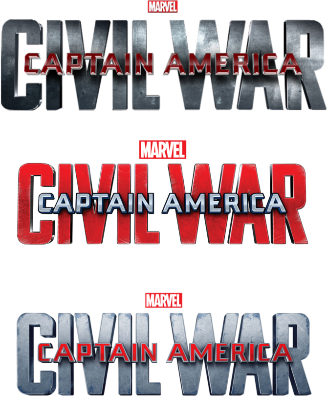 Captain America Civil War All Transparent Titles By - Captain America Civil War Logo Transparent (983x813)