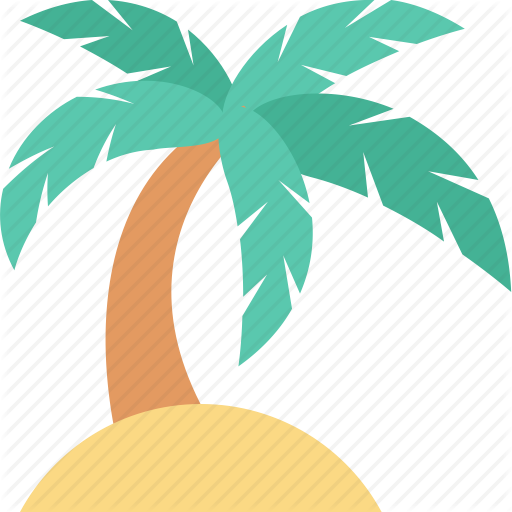 Palm Tree Clipart Adobe Illustrator - Coconut Tree Icon Png (512x512)
