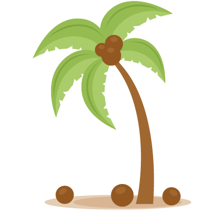 Palm Tree Clipart Svg - Coconut Tree Clipart Cute (432x432)