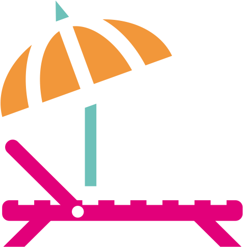 Parasol And Sun Lounger - Parasol And Sun Lounger (678x589)