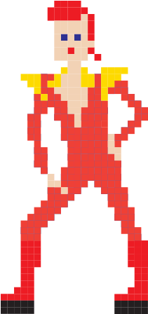 Ziggy Stardust Cross Stitch Pattern Available Now Digital - Ziggy Stardust Cross Stitch Pattern Available Now Digital (480x501)