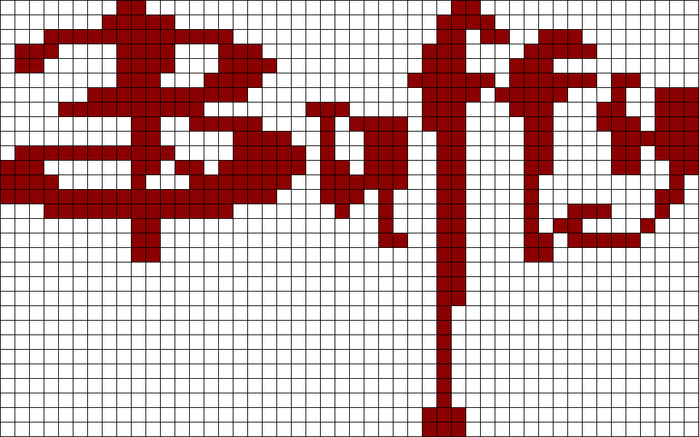 Buffy Perler Bead Pattern - Buffy Logo Minecraft (1009x631)