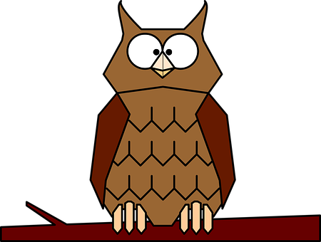 Barred Owl Clipart Animated - Owl Clipart (450x340)