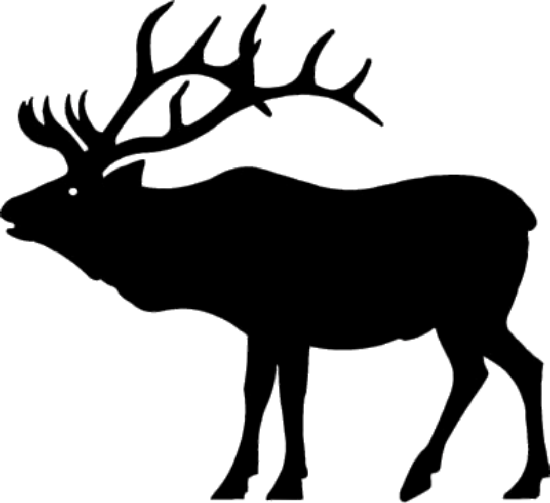 Elk Transformers Clip Art - Black And White Elk (1086x994)