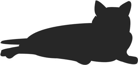 Cat Sleeping Transparent Png - Sleeping Cat Silhouette (512x512)