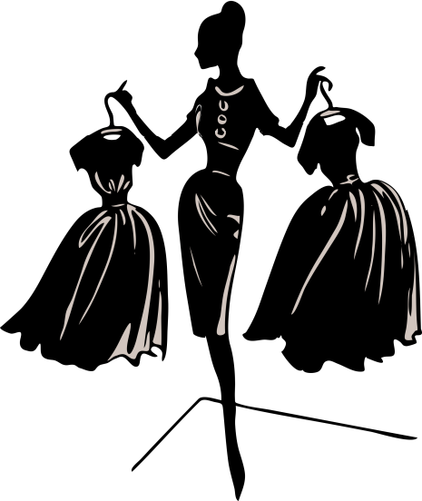 Need A Dress For Prom - Apollo's Products Fashion: Silhouette Of Lady Holding (465x552)