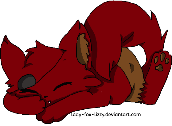 Sleeping Foxy By Zelda Warriorcat Fan - Sleeping Foxy (635x620)