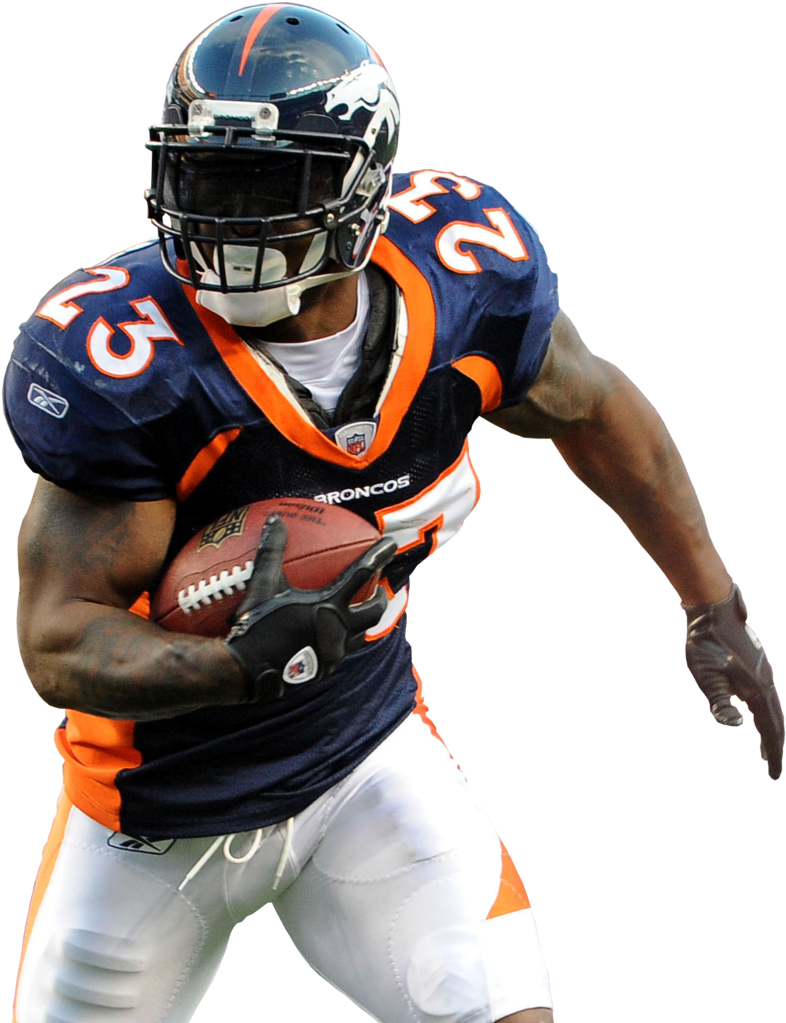 Footballguys Fantasy Football - Broncos Football Player Png (794x1024)