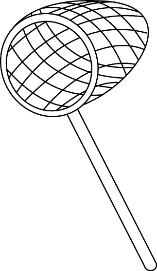 Net Clipart - Net Black And White (323x555)