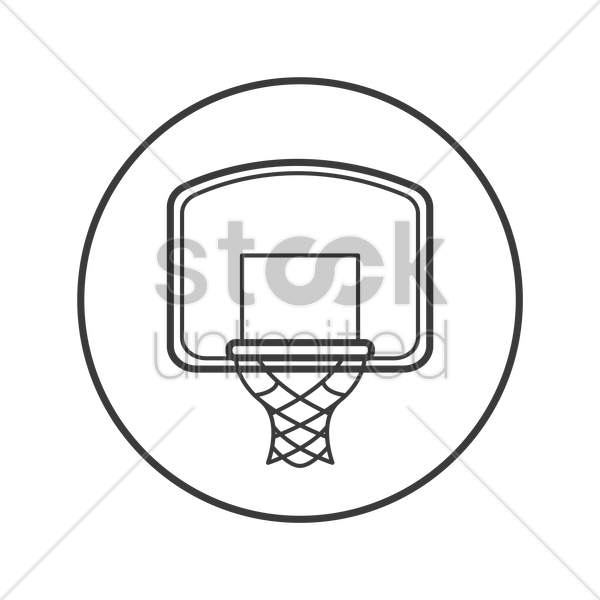 Free Basketball Hoop Vector Image - Vector Graphics (600x600)