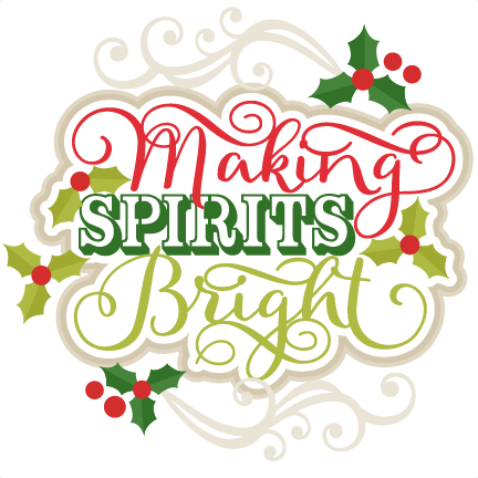 Making Spirits Bright Title Scrapbook Cut File Cute - Scalable Vector Graphics (432x432)