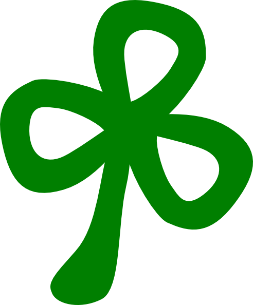 Clover Clipart Three - Three Leaf Clover Clipart (492x594)