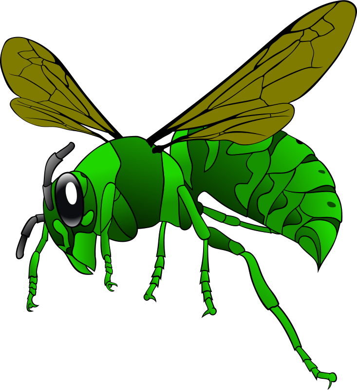 Green Hornet Clipart (2199x2400)