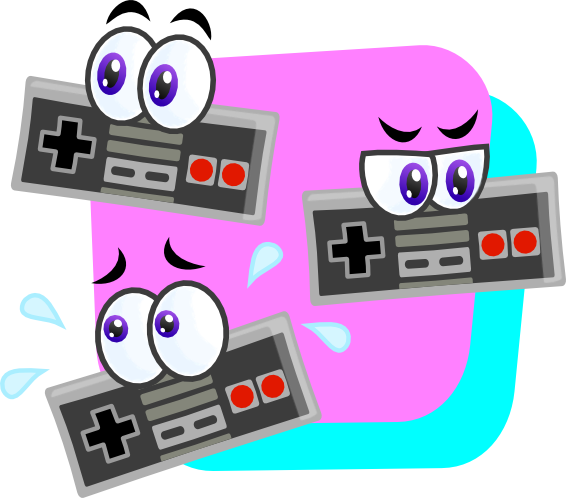 Nes Controller Mascot By Retro-specs - Nes Controller Mascot By Retro-specs (566x498)