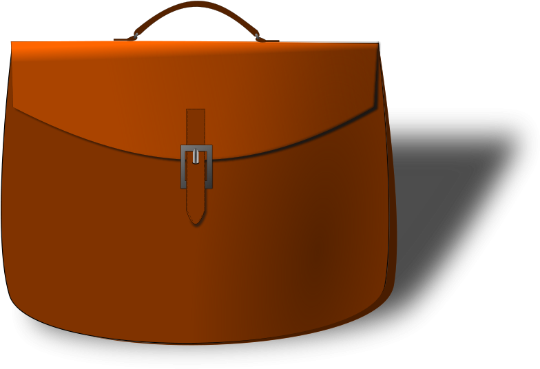 Briefcase Free Leather Briefcase - Leather Clipart (800x542)