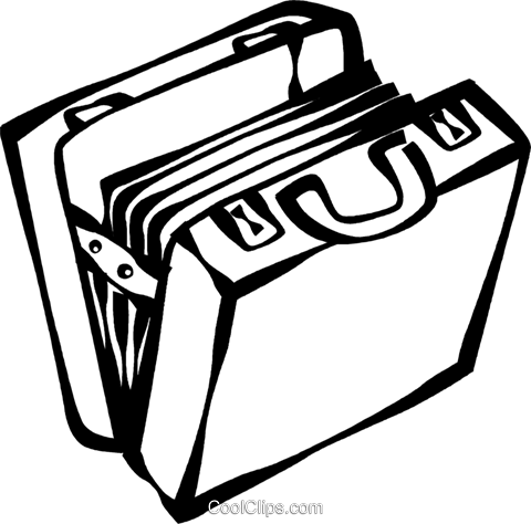 Briefcase Full Of Files Royalty Free Vector Clip Art - Briefcase Full Of Files Royalty Free Vector Clip Art (480x474)