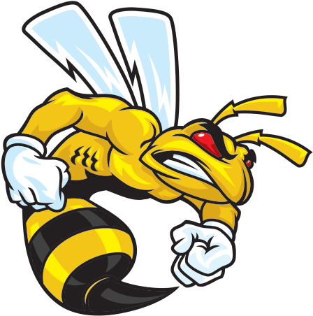 Deadth Clipart Hornet - Angry Bee Logo (600x600)