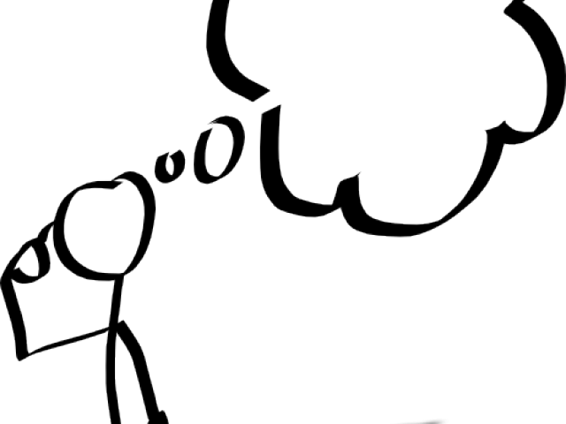 Hornet Mascot Clipart - Person With Thought Bubble Clipart (640x480)
