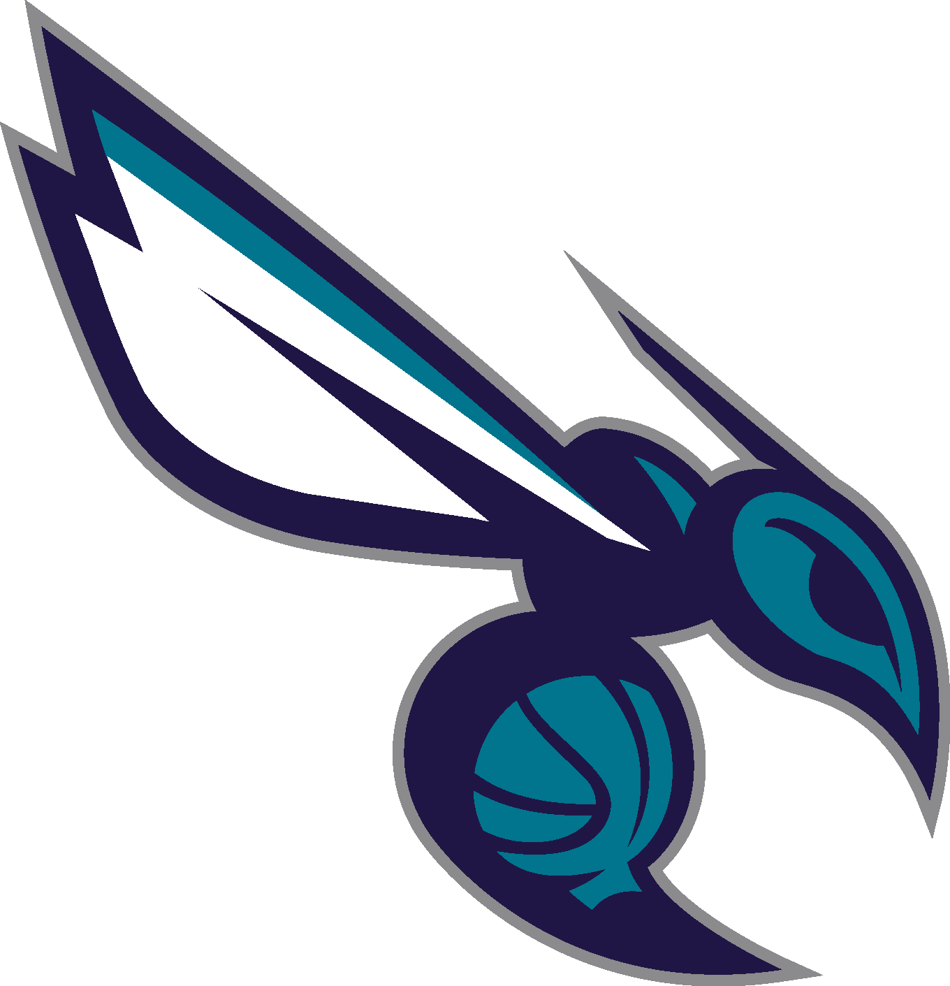 Old Logo / Charlotte Bobcats ** - Charlotte Hornets Logo (1360x1411)