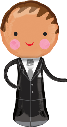 40" Handsome Groom Supershape Balloon - 40" Handsome Groom Balloon - Mylar Balloons Foil (500x500)