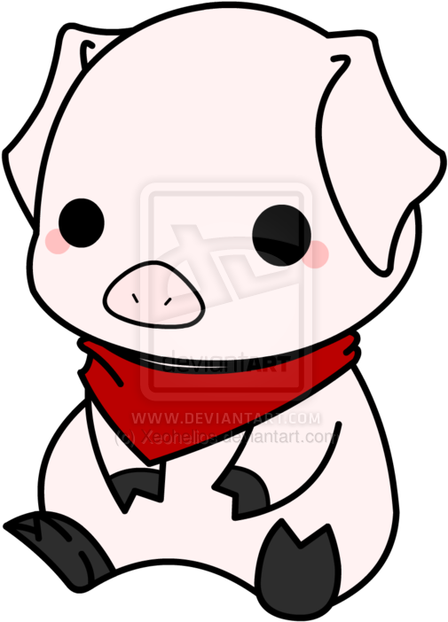 Cmsn Chibi Farm Pig By Xeohelios-d4fz3xl By Lunafaze - Pig Drawing Chibi (600x756)