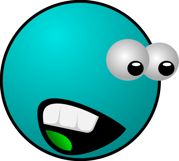 Emoticon Scared Eyes Vector Clip Art Clipart - Scared (600x541)