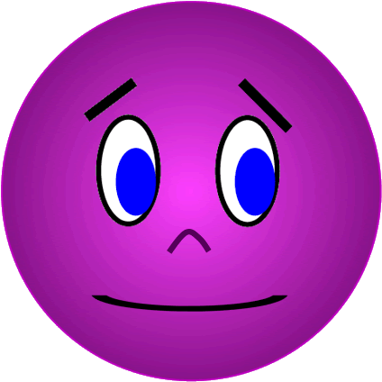 Purple Smiley Face Purple Face Anxious Unsure Photo - Face (508x475)