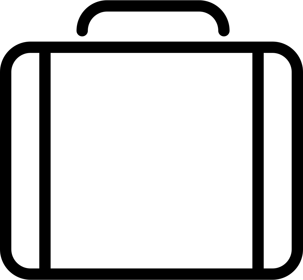 Briefcase Thin Outline Symbol In A Circle Comments - Briefcase Outline Icon (980x906)