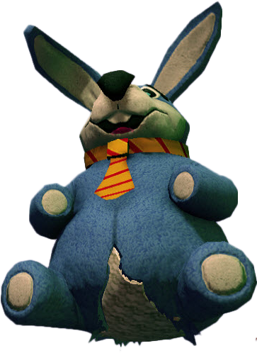Dead Rising Giant Stuffed Rabbit Damaged - Dead Rising (363x498)